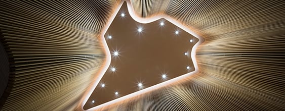 Lighting design for the ceiling of the Australian Embassy, Bangkok