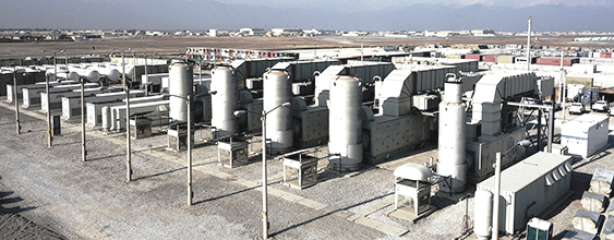  view of Bagram Airfield 56 mega watt power plant built by WSP